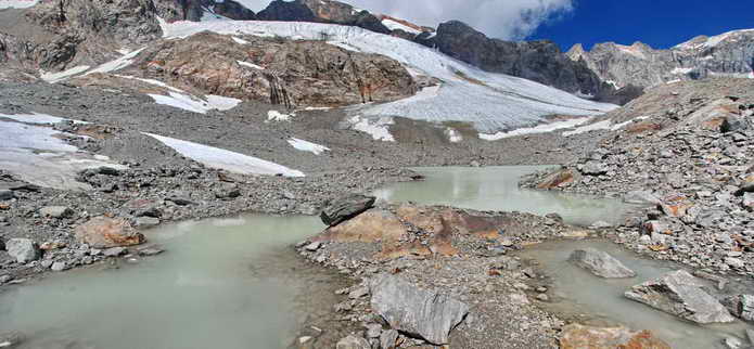 Massif des Grandes Rousses - Lac des Malatres et Glacier des Malatres
