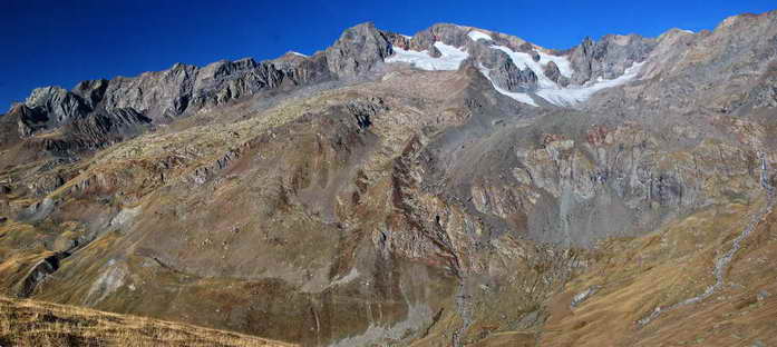 Massif des Grandes Rousses - Pic Bayle (3465 m) et Glacier des Quirlies