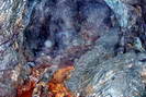 Mines d'argent du Fournel - Coulées de rouille résultant de la décomposition de la pyrite