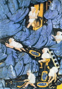 Détail du graduel de Kutna-Hora (1490) - Mine d'argent du moyen âge