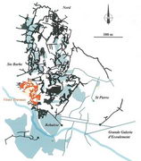 Mines d'argent du Fournel - Plan de la mine en l'tat des connaissances actuelles