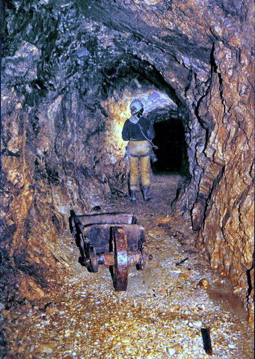 Mines d'argent du Fournel - Galerie dans le Quartier Nord