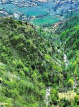 Mines d'argent du Fournel - Ruines de la Laverie du Bas, en aval des gorges