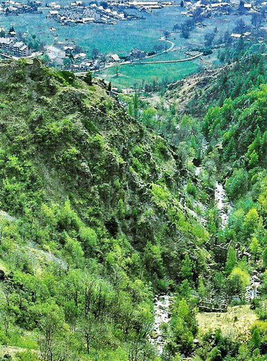 Mines d'argent du Fournel - Ruines de la Laverie du Bas, en aval des gorges