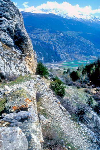 Champcella - Chemin de Soureliou - passage du verrou de Chabottes
