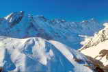 Vallon du Fournel vu depuis la Crête de la Pendine, au-dessus du  Col du Bal (2601 m) (février 2000)