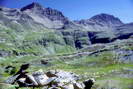 Le Pic de Rochelaire (3108 m) et la Tête de Couleau (3038 m) n'ont plus de névés