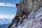 Barre des crins (4102 m) - Accs  la Barre -  Ressaut rocheux de la Brche Lory