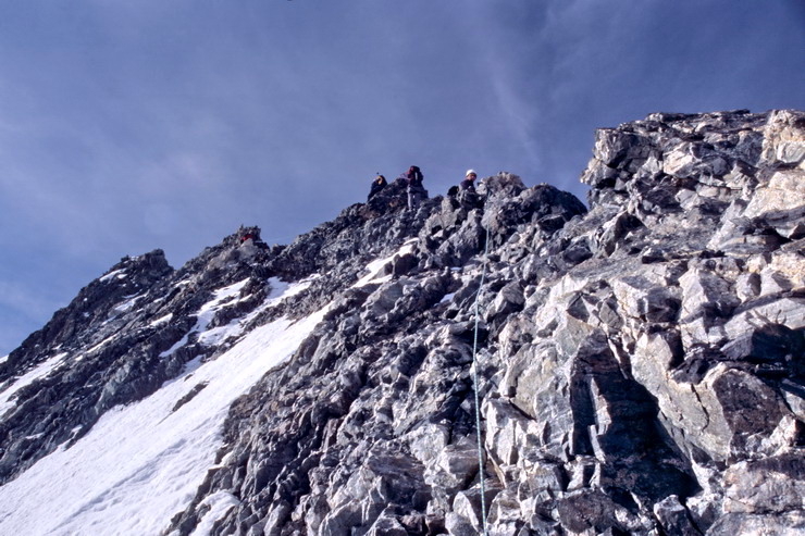 Barre des crins (4102 m) - Parcours de l'arte sommitale de la Barre