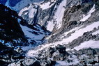 Barre des crins (4102 m) - Parcours de l'arte sommitale de la Barre - Couloir sud