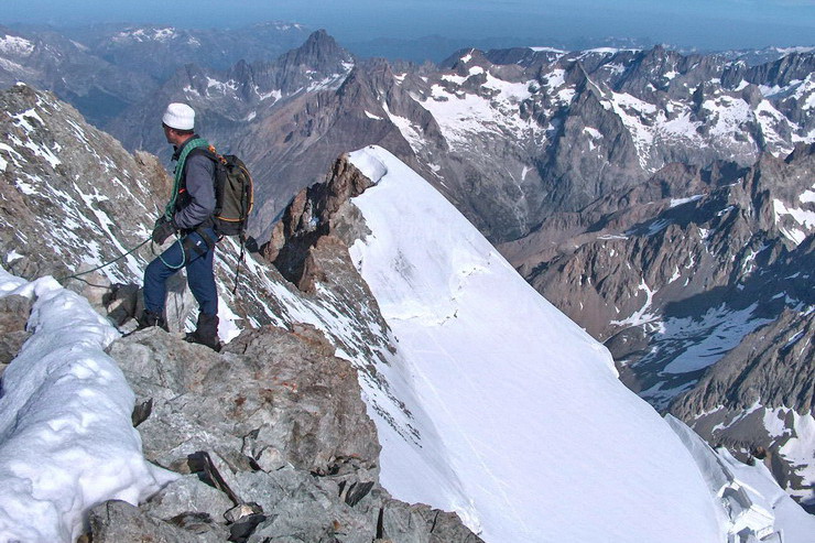 Barre des crins (4102 m) -  Parcours de l'arte sommitale de la Barre