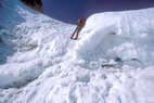 Barre des crins (4102 m) - Descente en moulinette de la Brche Lory