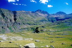 Vallon de Faravel - Alpages du Pont de Fer (2159 m) - Pic de Rochelaire (3108 m) et Tte de Couleau (3038 m)