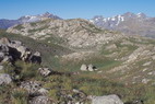 La Condamine - Pointe de l'Aiglire (3308 m) - Au fond, Pointe de Verdonne (3327 m), le Sirac (3440 m) et Pic de Bonvoisin (3480 m)