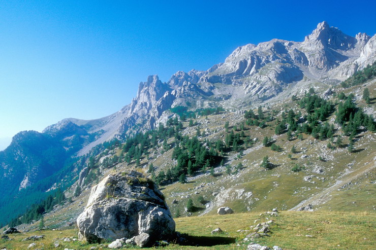 Tour de Montbrison - Massif de Montbrison - de g.  d., Croix de la Salcette, Tenailles, Tte d'Amont, Pic de Montbrison (2818 m)