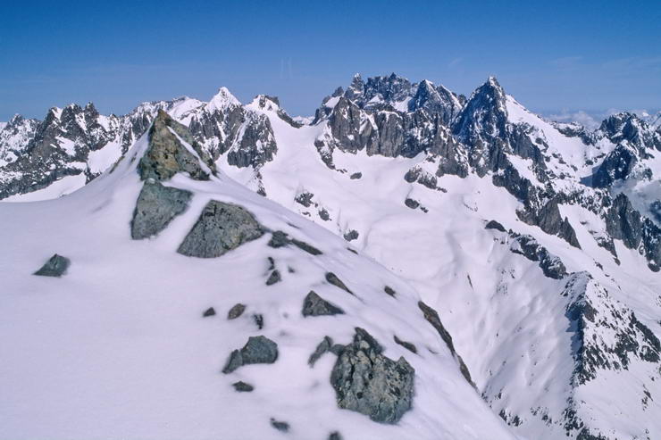 Ski en crins - Roche Faurio (3730 m) - La Grande Ruine (3765 m), la Meije (3982 m)