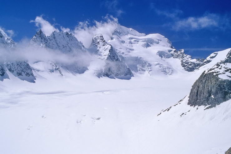 ski en crins - Pointe Mettrier (3620 m), Barre Blanche (3698 m), Barre Noire (3751 m), Barre des crins (4102 m)