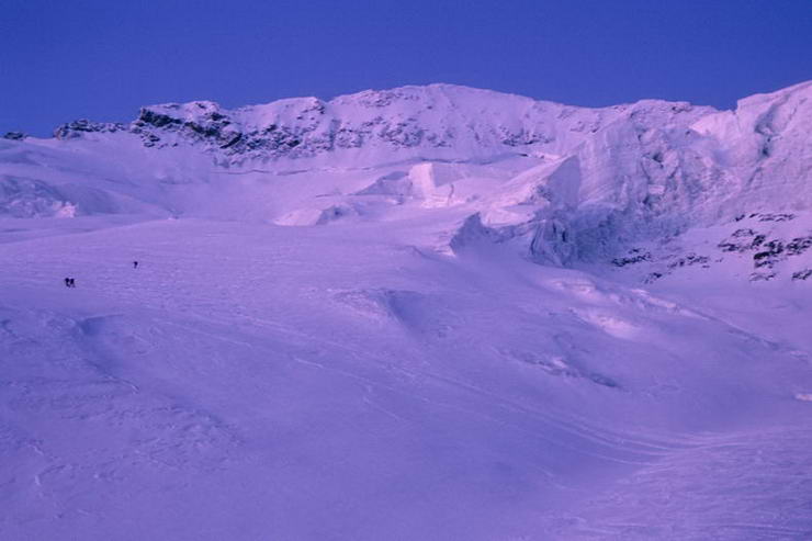 Ski en crins - Lever de soleil sur les crins