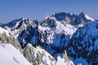 Ski en crins - Rochers de Bonne Pierre - La Grande Ruine (3765 m), le Rteau (3809 m), la Meije (3982 m)